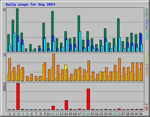 Daily usage for May 2024