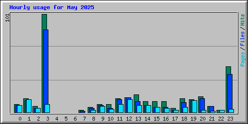 Hourly usage for May 2025