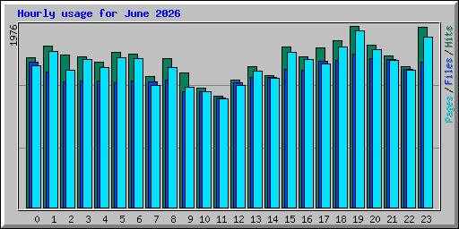 Hourly usage for June 2026